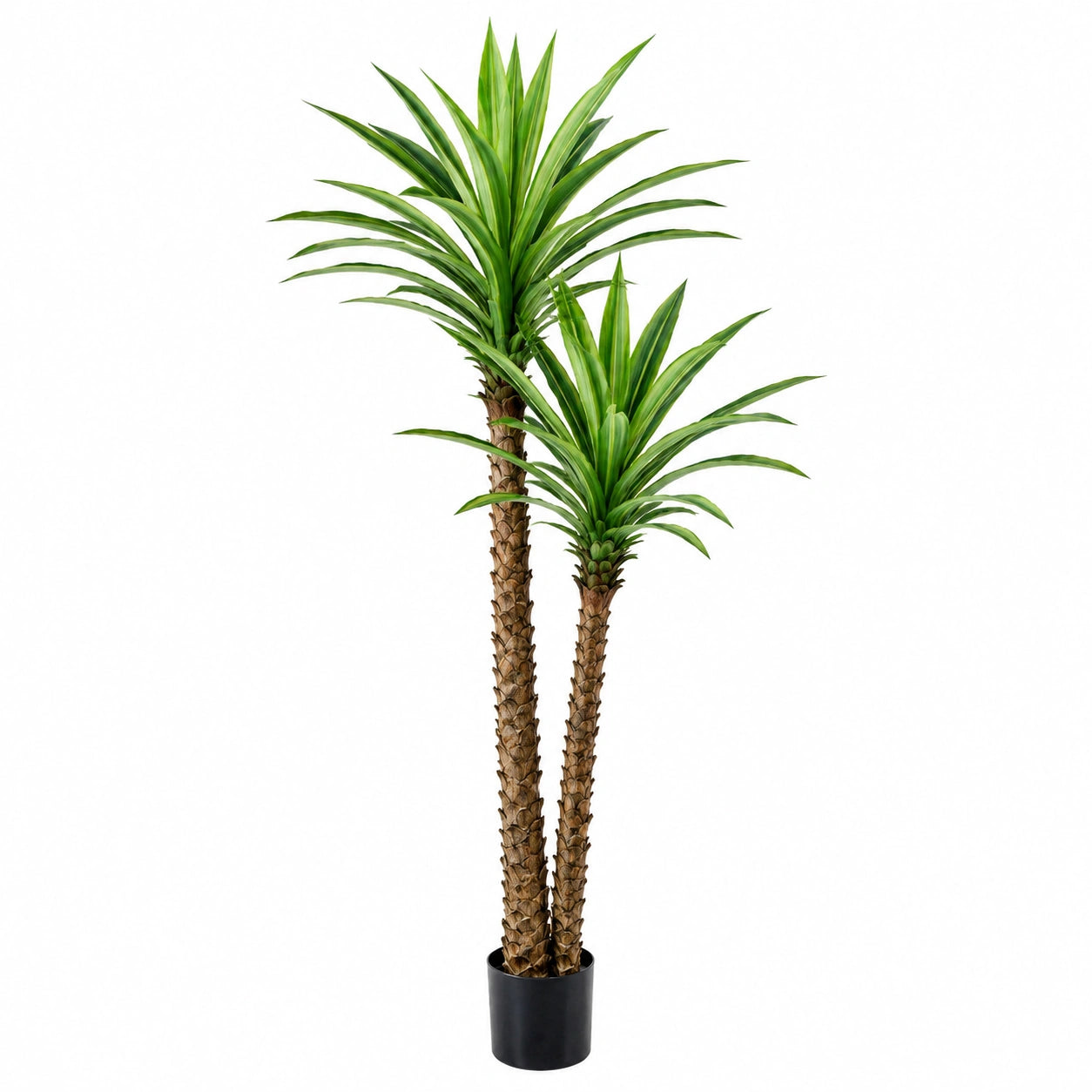 Pianta artificiale Yucca 180 cm in plastica verde per interni decorativa