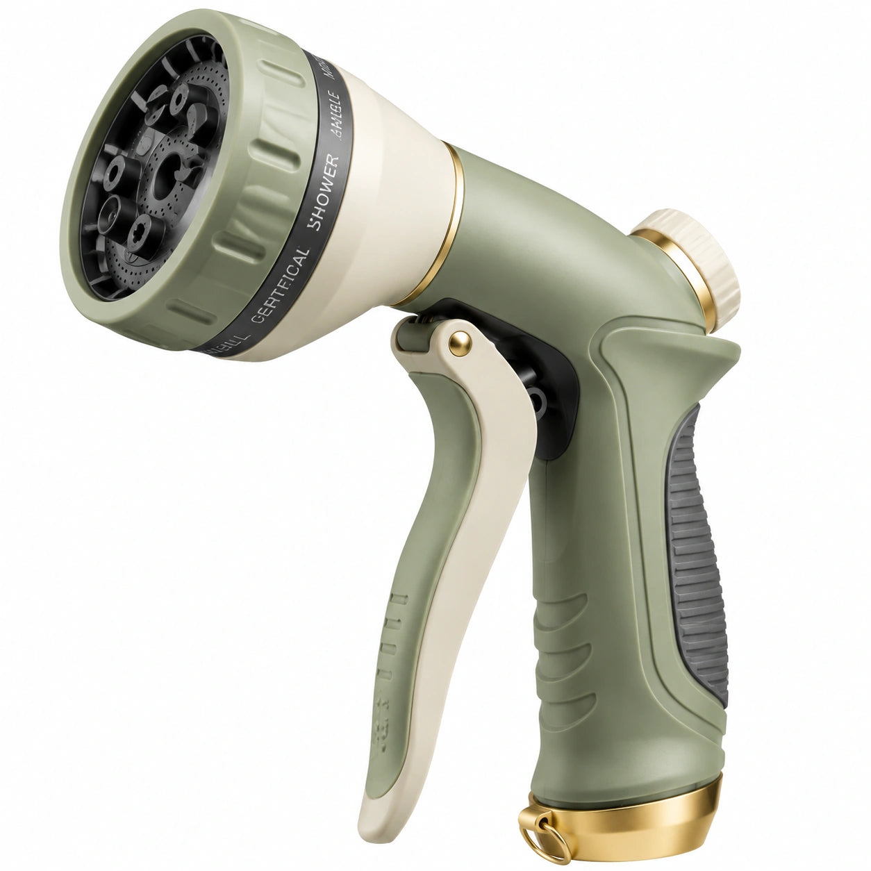 Pistola irrigazione da giardino in plastica verde salvia con getto regolabile