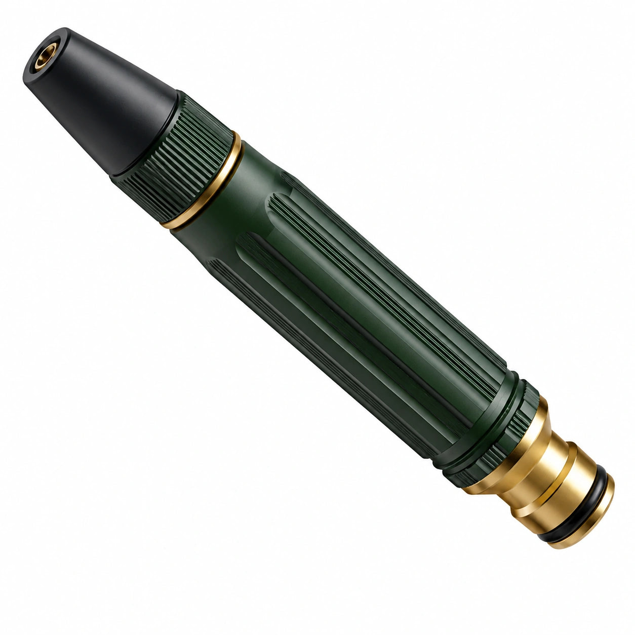 Lancia per irrigazione 16 cm in metallo verde e oro con getto regolabile