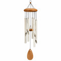 Campanella a vento 100 cm in legno e metallo beige marrone da esterno decorativa