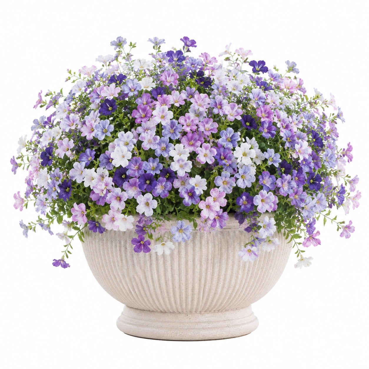 Pianta fiorita artificiale in vaso 50 cm multicolore - decorazione da interno
