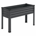 Fioriera rialzata 120 x 60 x 80 cm in acciaio nero per orto struttura rialzata