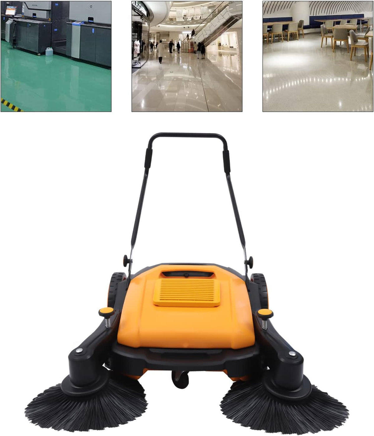 Spazzatrici, Oxylonty, 105 cm, 55 l, 105 × 103,5 × 130 cm, Nero, vano contenitore, struttura pieghevole