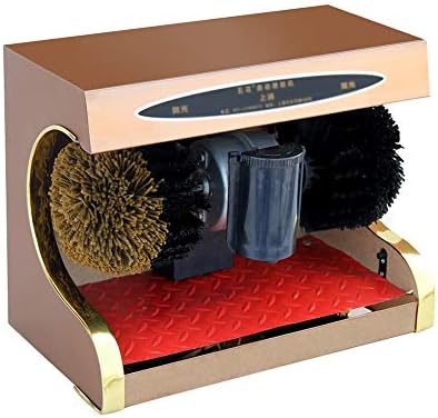 YANYUESHOP, Spazzole per scarpe, 38x21x31 cm, 1400 giri/min, 45 W, Nero, acciaio inox