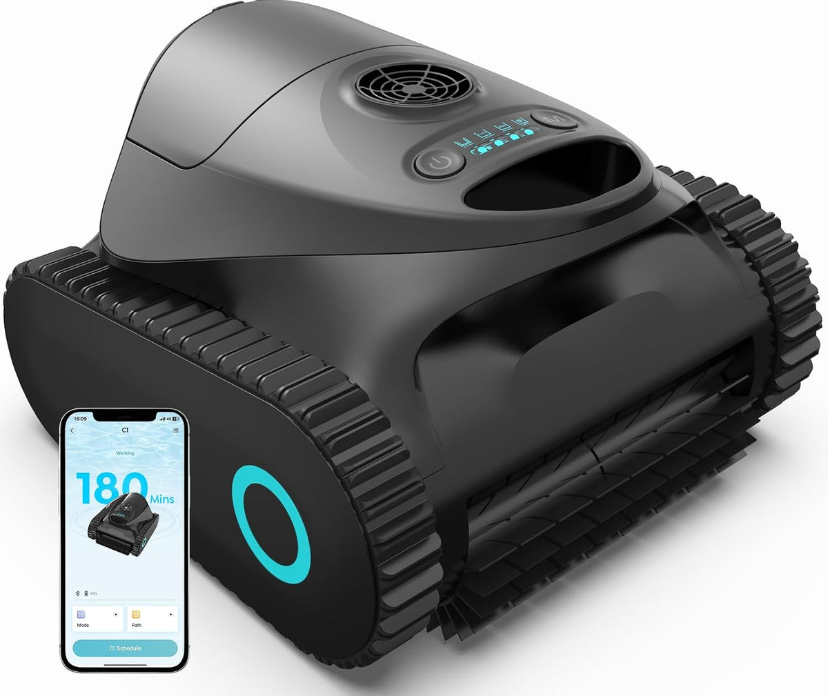 BRINBO, Pulitori automatici, 7,8 kg, 150 m, Nero