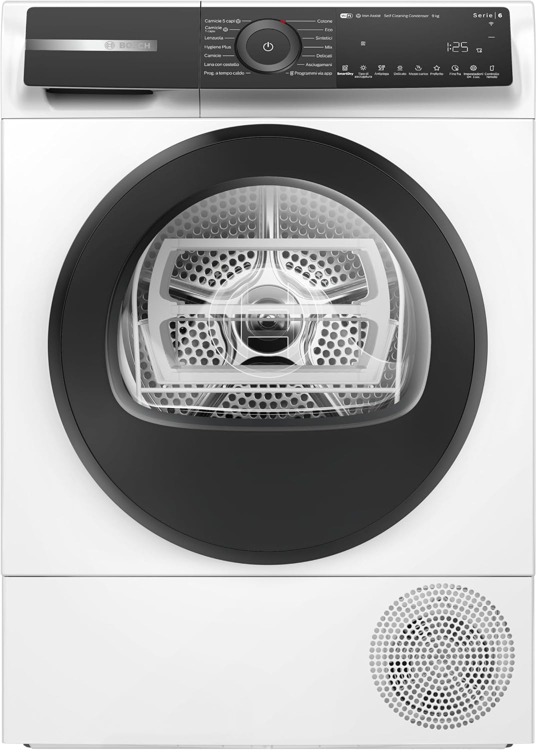 Asciugatrice, WQH245A0IT, Bosch, 9 kg, Bianco, pompa di calore