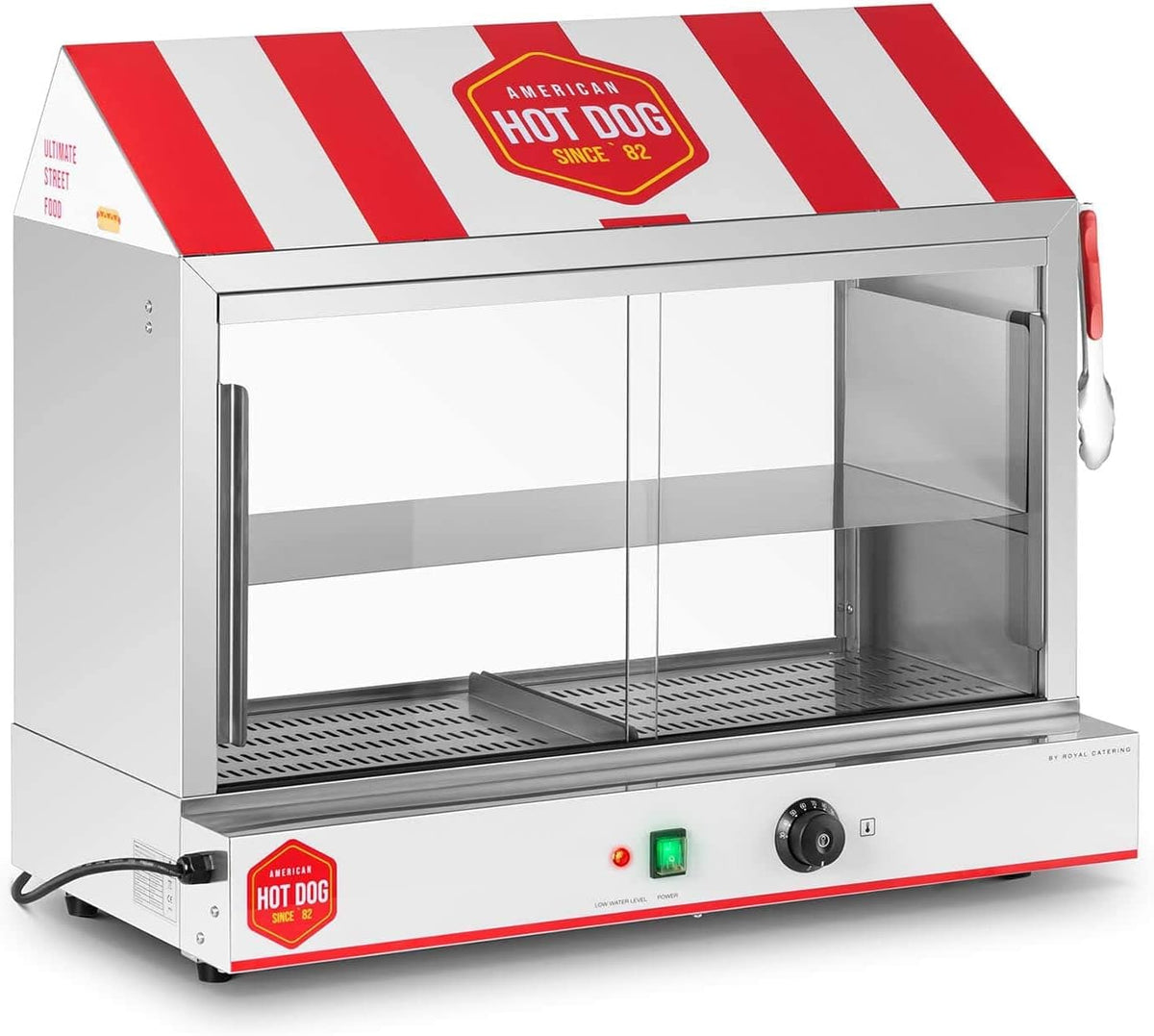 Macchine per Hot Dog, Royal Catering, 2.400 W, 110 °C, Nero, acciaio inox