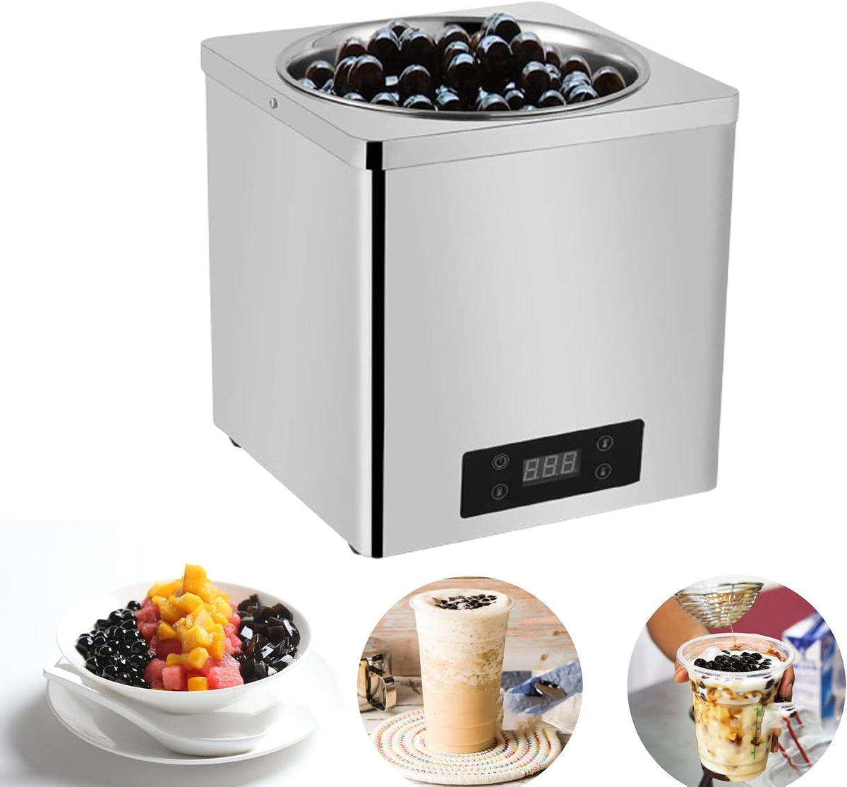 WHYYDSS, Fontane di cioccolata, 600 W, 3 l, 110 V, Nero, acciaio inox