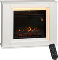 HOMCOM, Camino elettrico, 2000 W, 240 V, 48 dB, Bianco