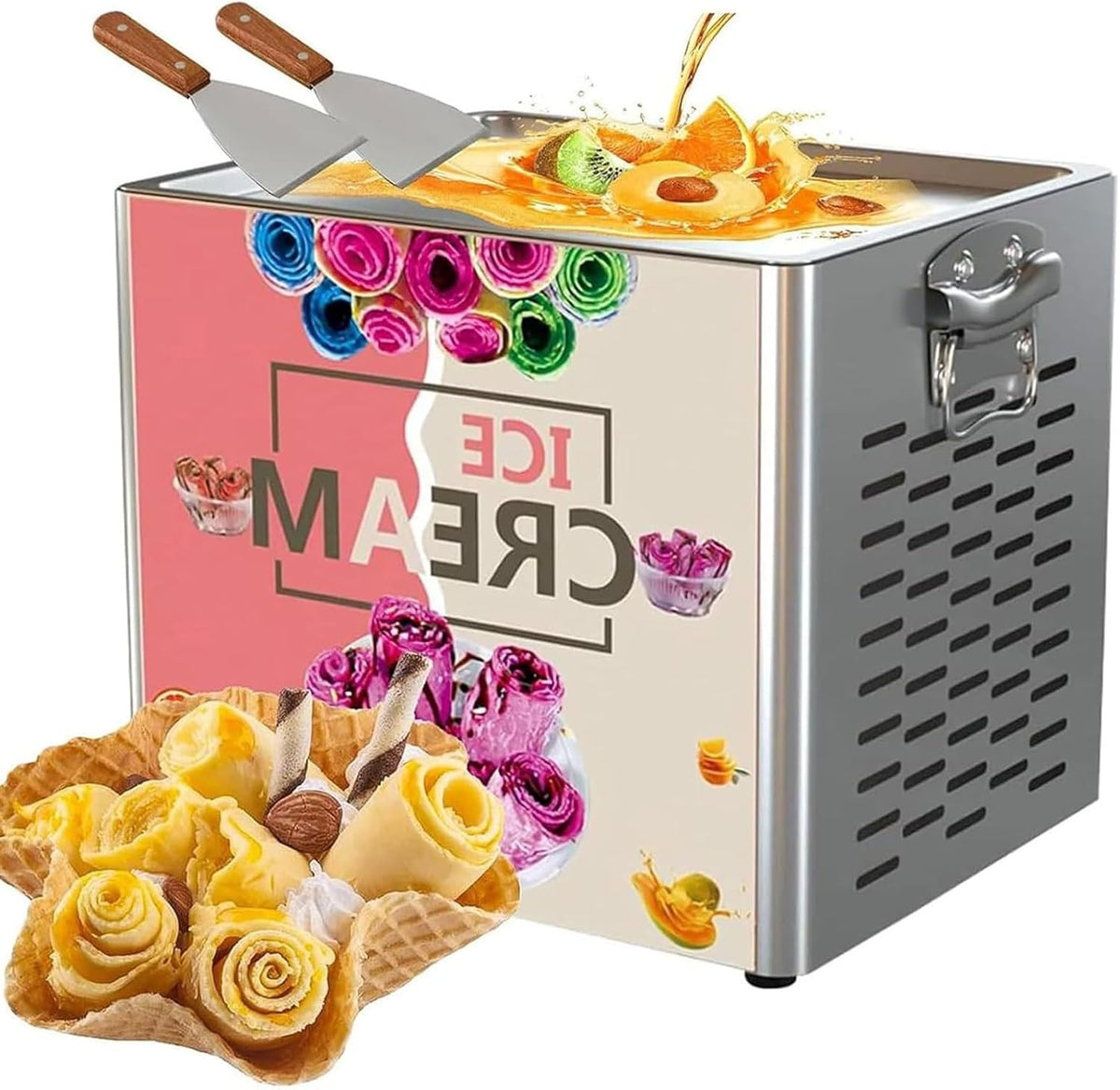 Gelatiera, ZHIGUANYUN, 330 W, 30 × 24 × 1,5 cm, 15°C, Nero, acciaio inox