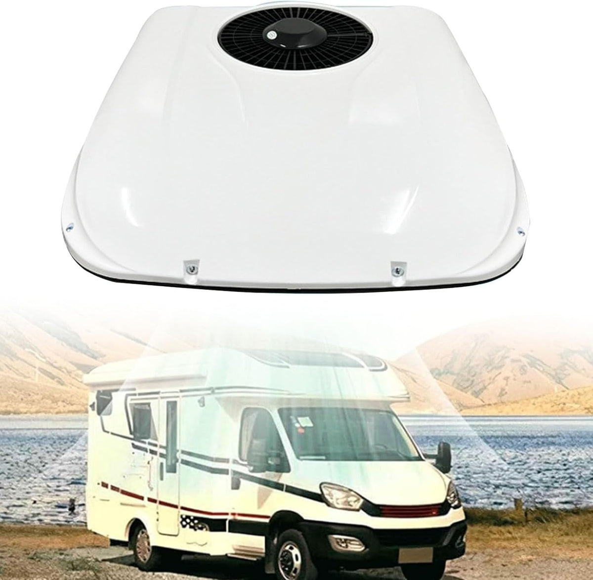Condizionatore, 12 V, 2000 W, 20 dB, Bianco