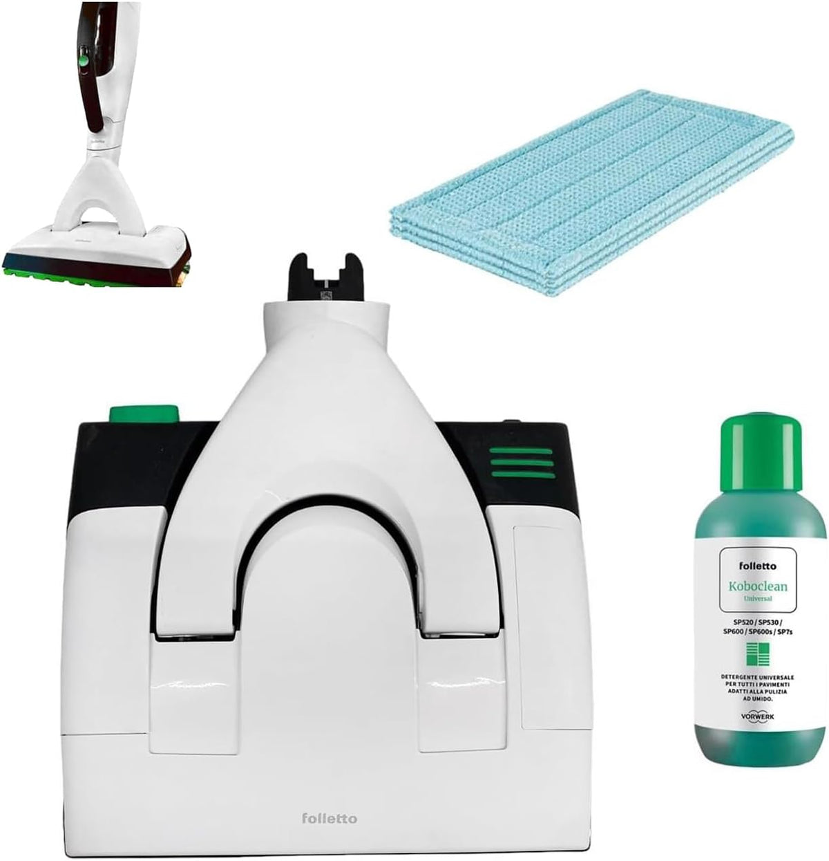 DIERRESTORE, Lavapavimenti, VK220S, Grigio, illuminazione LED, funzionamento senza fili