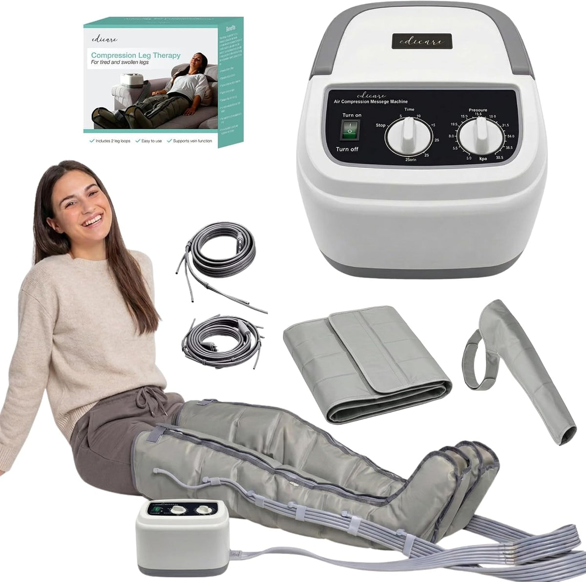 Massaggiatori elettrici per i piedi, Edicare, Nero
