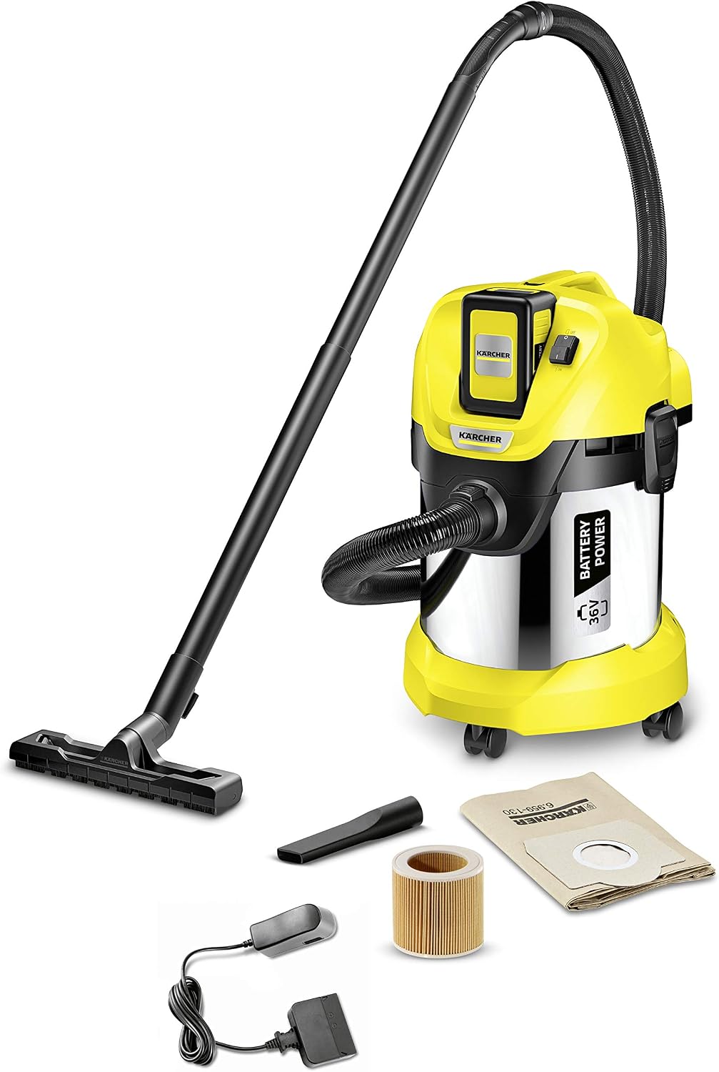 KÄRCHER, Aspirapolvere solidi e liquidi, 17 L, Nero