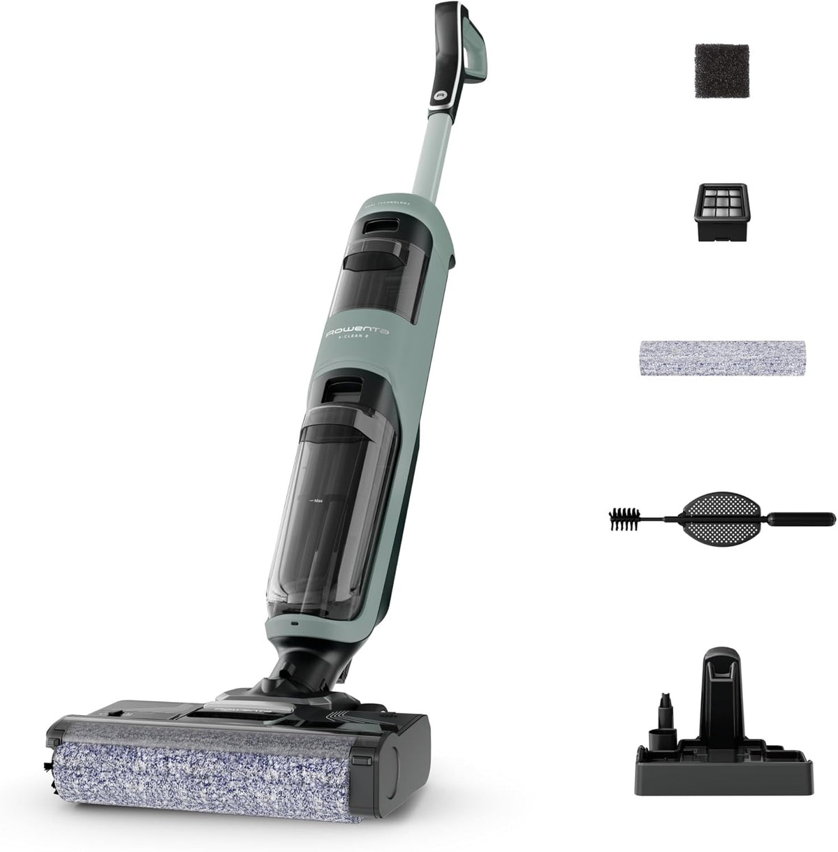 Rowenta, Lavapavimenti, GZ2262, 730 ml, Nero, illuminazione LED, autopulizia, funzionamento senza fili