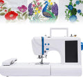 Macchina da ricamo, PixCy, 220 V, 650 giri/min, 4 mm, Nero, illuminazione LED, USB
