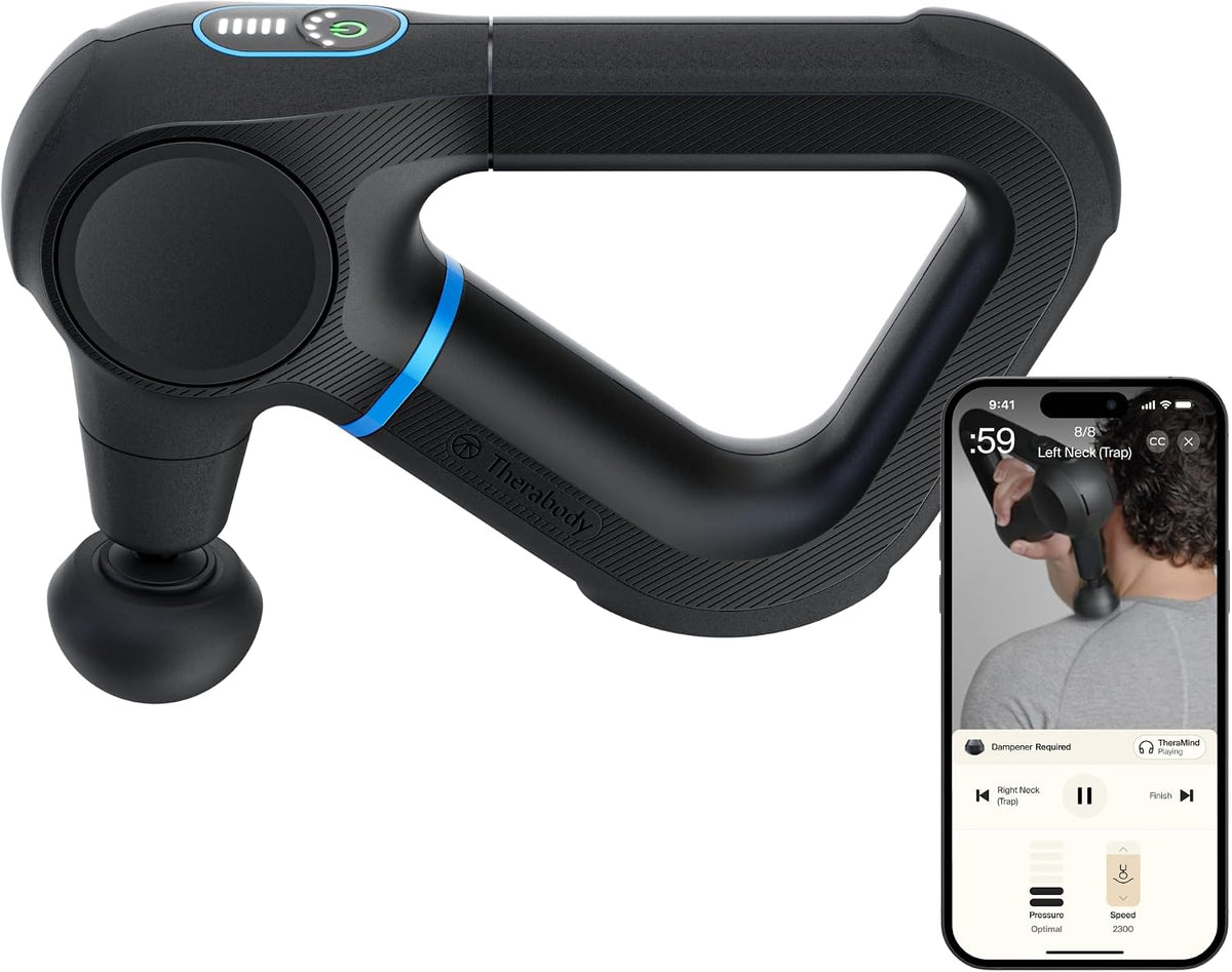 Massaggiatori elettrici manuali, TheraGun, Nero, illuminazione LED, Bluetooth