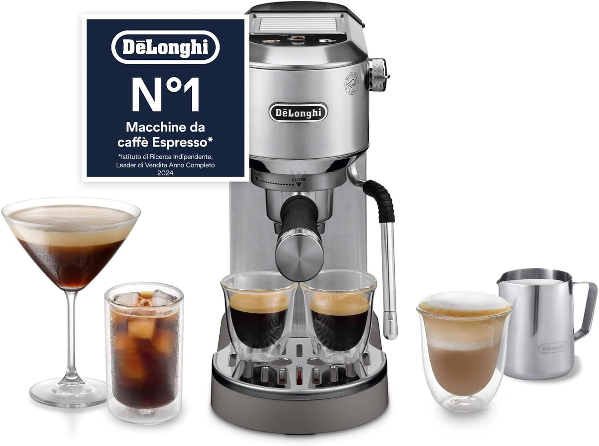 De'Longhi, Macchine per espresso e cappuccino, EC890.M, 15 cm, 1,1 L, Nero/Argento