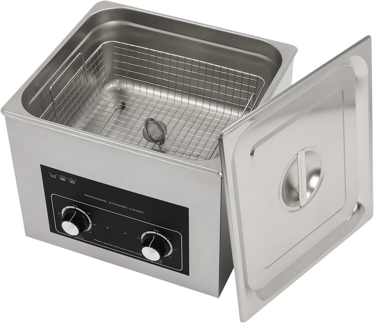 Prodotti di pulizia da laboratorio, 17,6 x 16,3 x 21,1 cm, 240 V, 2 L, Nero, acciaio inox, timer