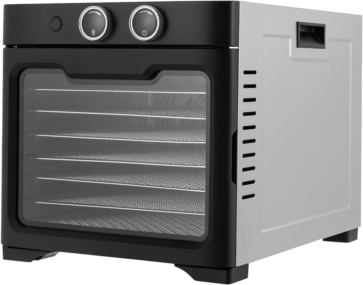 LNINNERY, Essiccatori per alimenti, 90 °C, 31,8 x 31,8 cm, 800 W, Nero