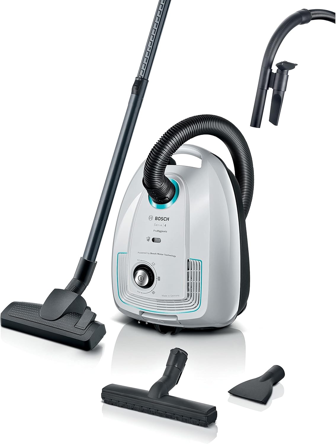Bosch, Aspirapolvere, B38HYG1, 4 l, 10 m, 79 dB, Bianco