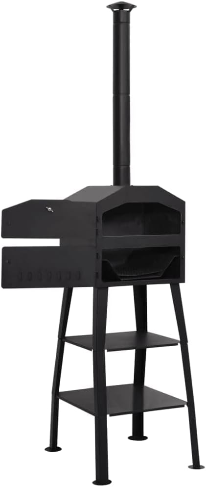 Generico, Forno per pizza, 28 kg, 54 x 59 x 203 cm, Nero