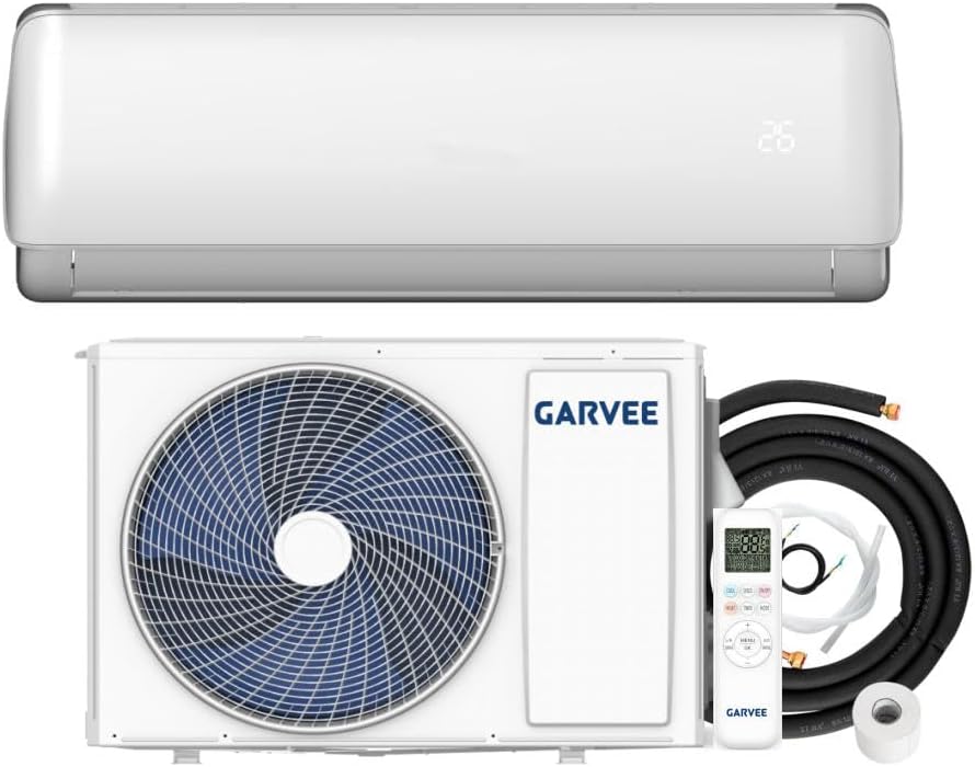 Garvee, Condizionatore split, R32, 18000 BTU, 240 V, Bianco, Wi-Fi
