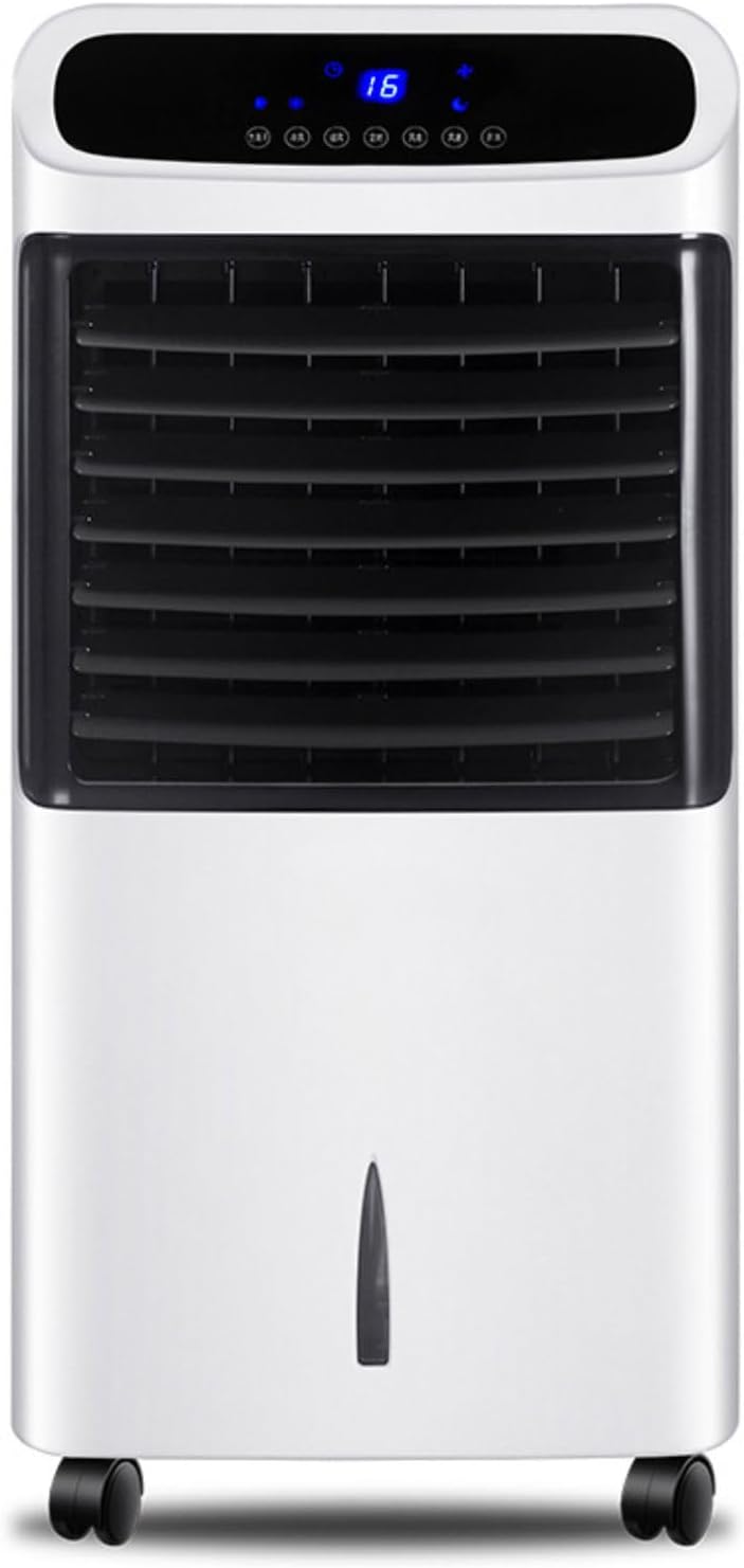 Condizionatore portatile, GWFBLID, 12 L, 400 x 350 x 810 mm, 70 W, Bianco, telecomando, timer, spegnimento automatico