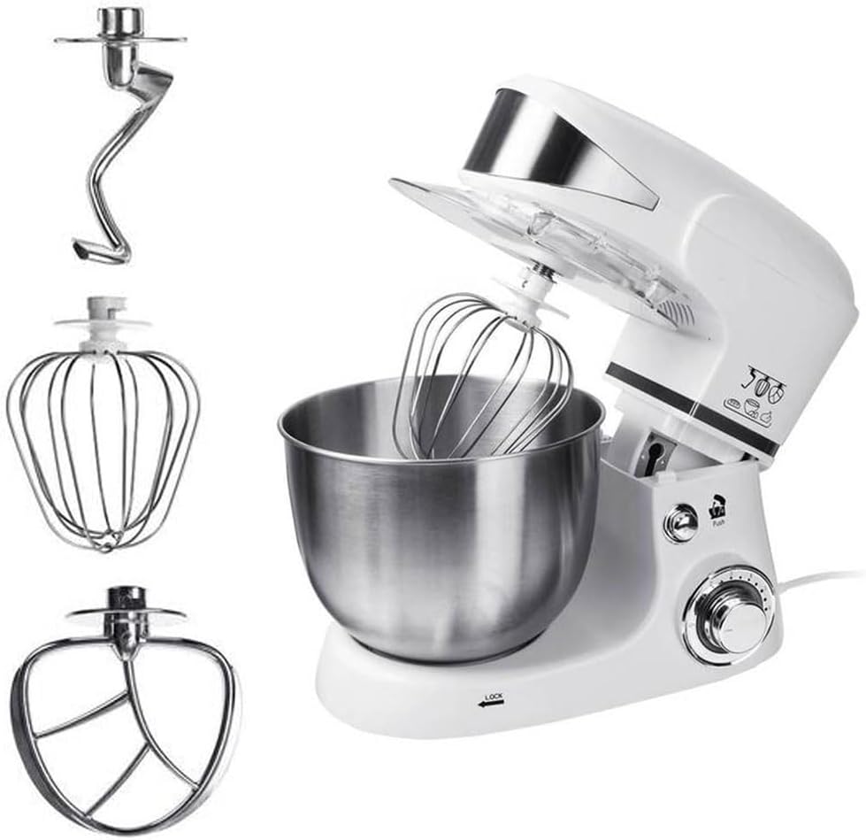 PAHION, Robot da cucina, 5 L, 22 x 36 x 31 cm, 12,2 pollici, Nero, acciaio inox
