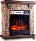 KAMINIO, Camino elettrico, 10 dB, 1,8 kW, 30 m, Beige, telecomando, protezione dal surriscaldamento