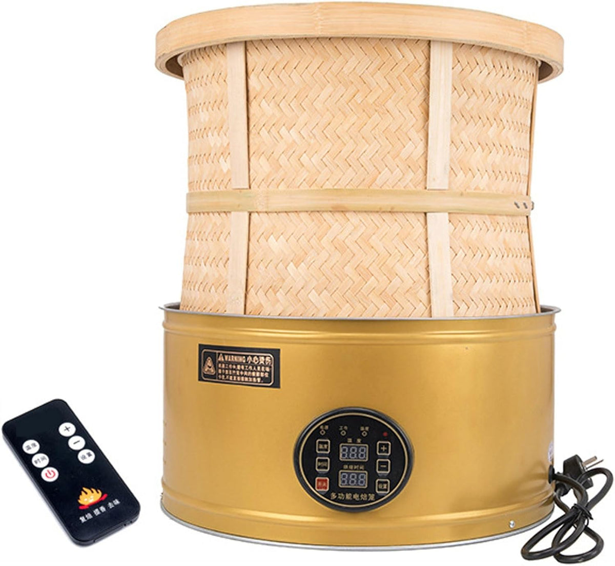 Eiwitany, Tostatori, 150 °C, 1 kg, 20 cm, Oro, illuminazione LED, telecomando, timer, protezione dal surriscaldamento