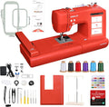 Macchina da ricamo, EOC05, Poolin, 10×10 cm, Rosso, USB, Wi-Fi, 2 in 1