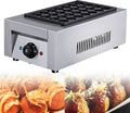 SHAHRYAR, Macchine per takoyaki, 255 x 455 x 160 mm, 300 °C, 40 mm, Argento, acciaio inox