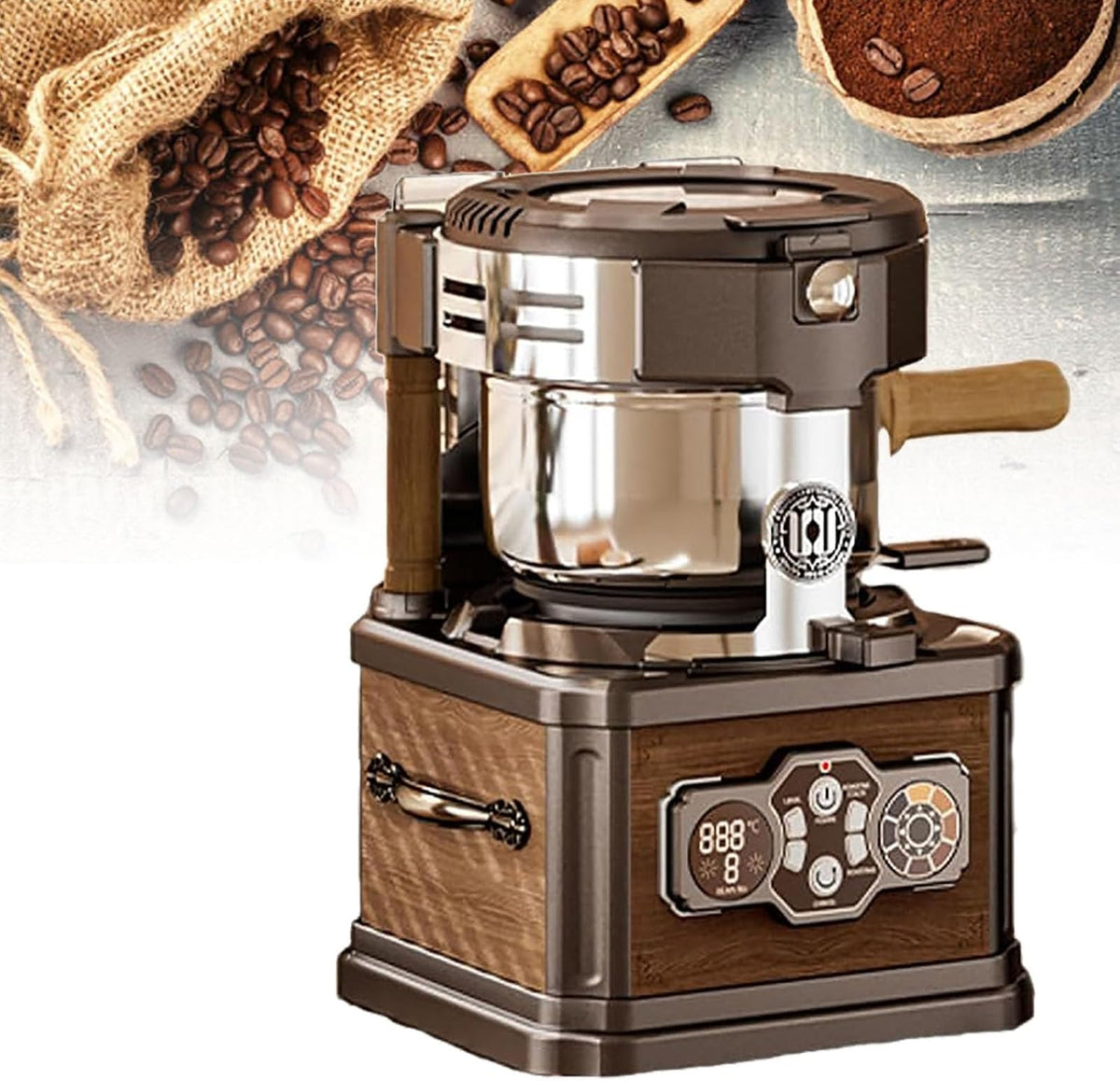 Macchina da caffè automatica, ZMJGLL, 700 W, 21 × 28 × 27,1 cm, 150 g, Nero, acciaio inox