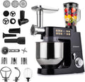 LEHMANN, Impastatrice planetaria, 2100 W, 8 L, 45°C, Nero, acciaio inox, timer