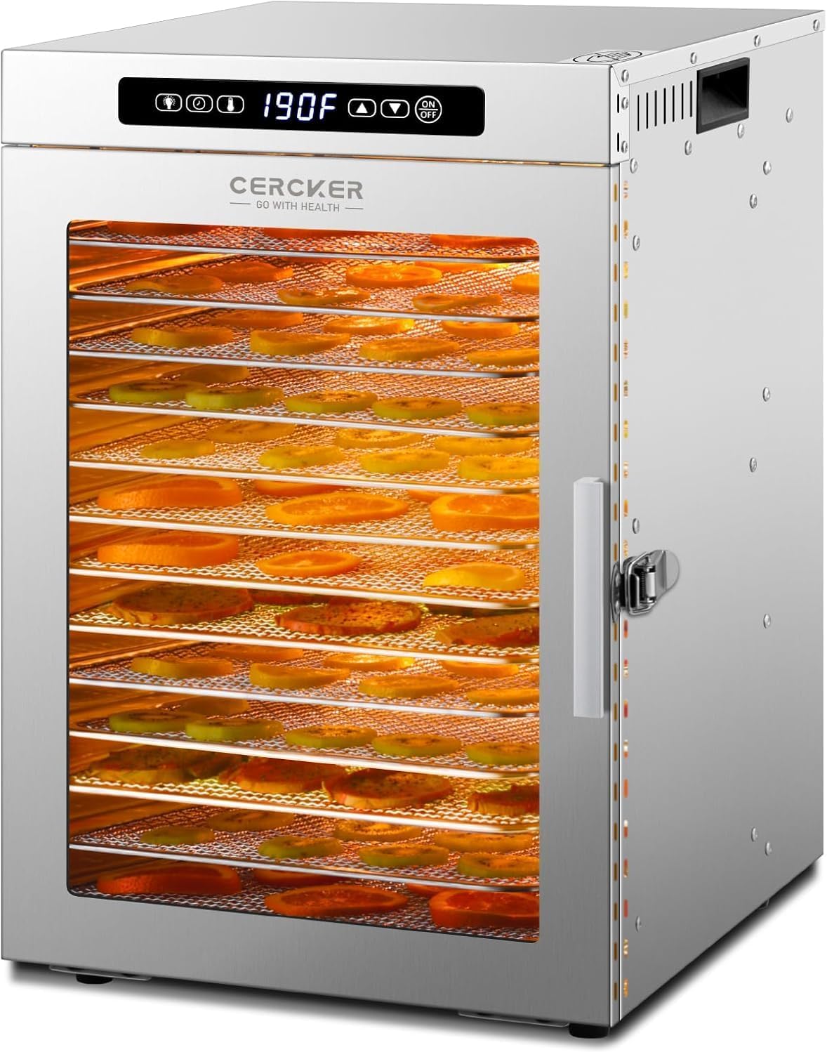 Cercker, Essiccatori per alimenti, 1200 W, 3 m, Nero
