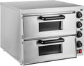 HZWJD, Forno per pizza, 40x40x14 cm, 3000 W, 15 pollici, Argento, acciaio inox, funzione grill