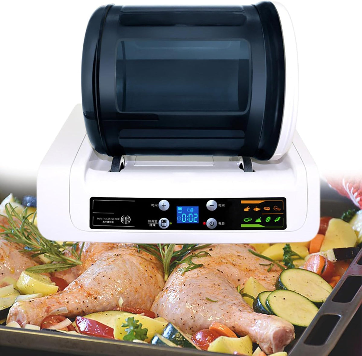 SXYKXYDL, Macchine sottovuoto per alimenti, 330x240x250 mm, 220 V, 4 W, Nero, vano contenitore, illuminazione LED, spegnimento automatico