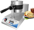 Macchine per waffle, 300 °C, 10 cm, 1200 W, Nero, acciaio inox, timer