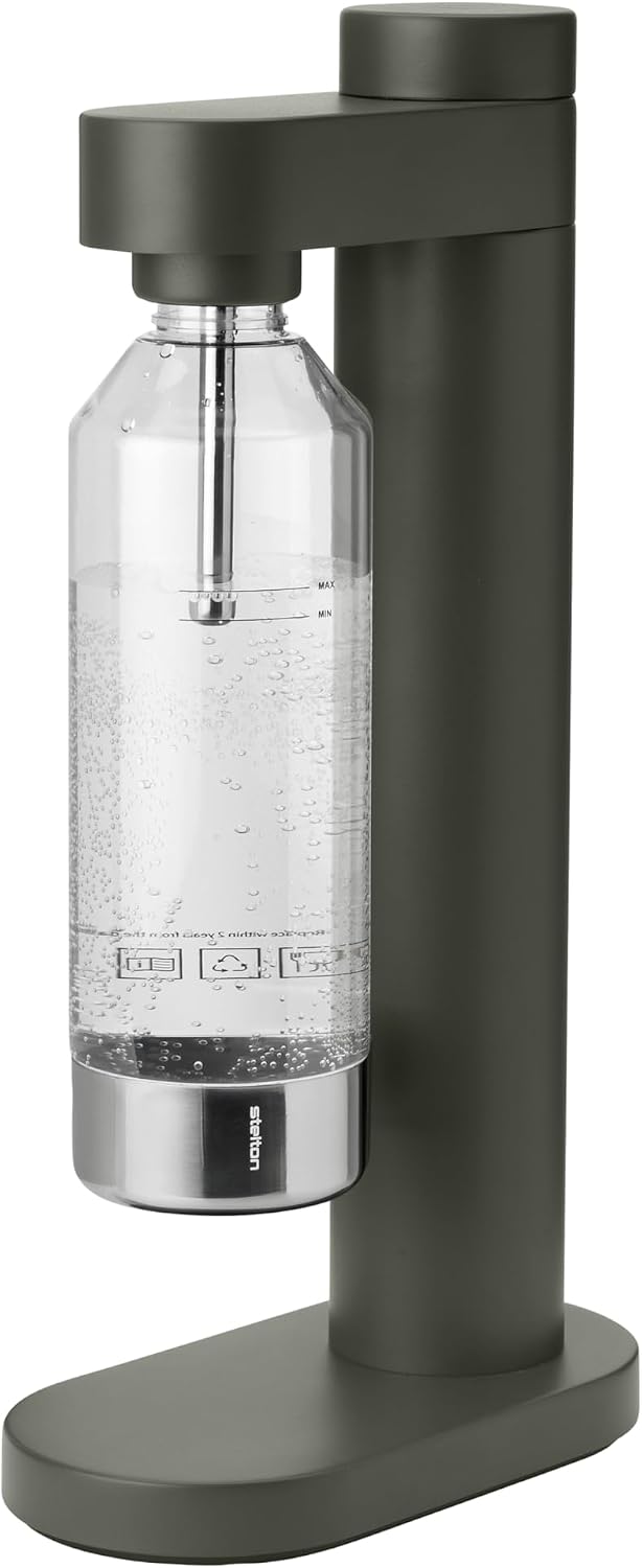 Stelton, Gasatori d'acqua, CO2, 425 g, 60 L, Nero, vano contenitore