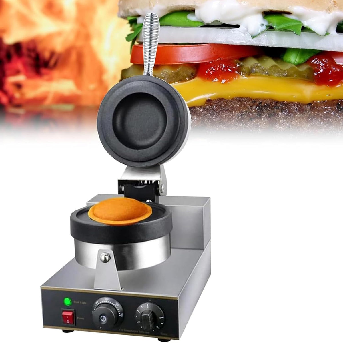 Dfdieratve, Gelatiera, 1200 W, 110 V, 11,5 cm, Nero, acciaio inox