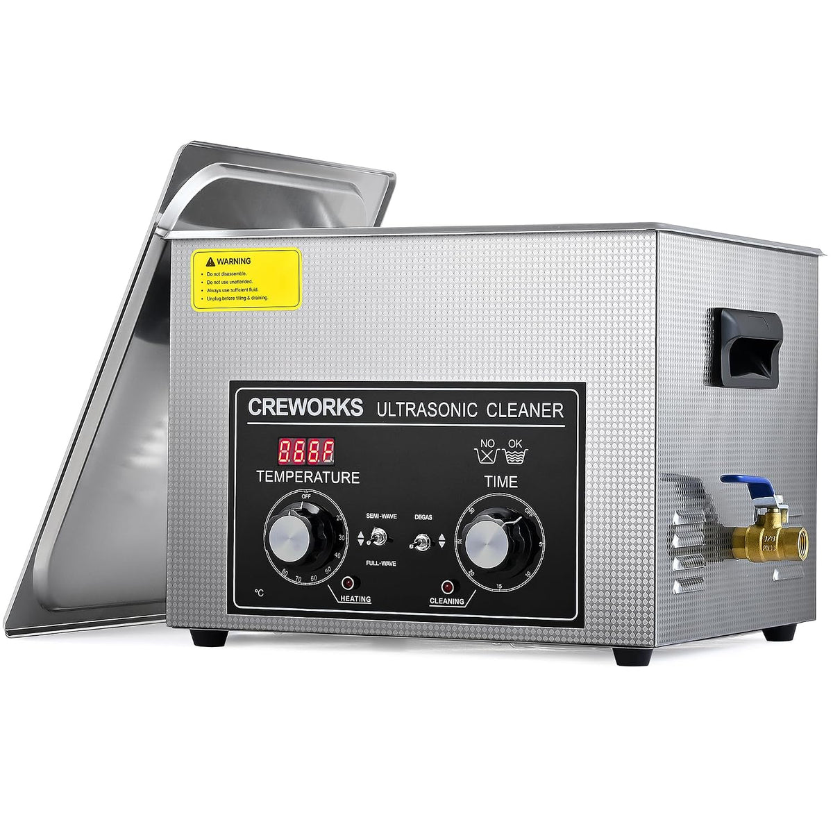 CREWORKS, Lavatrice, 15 L, 300 W, Argento, acciaio inox, timer