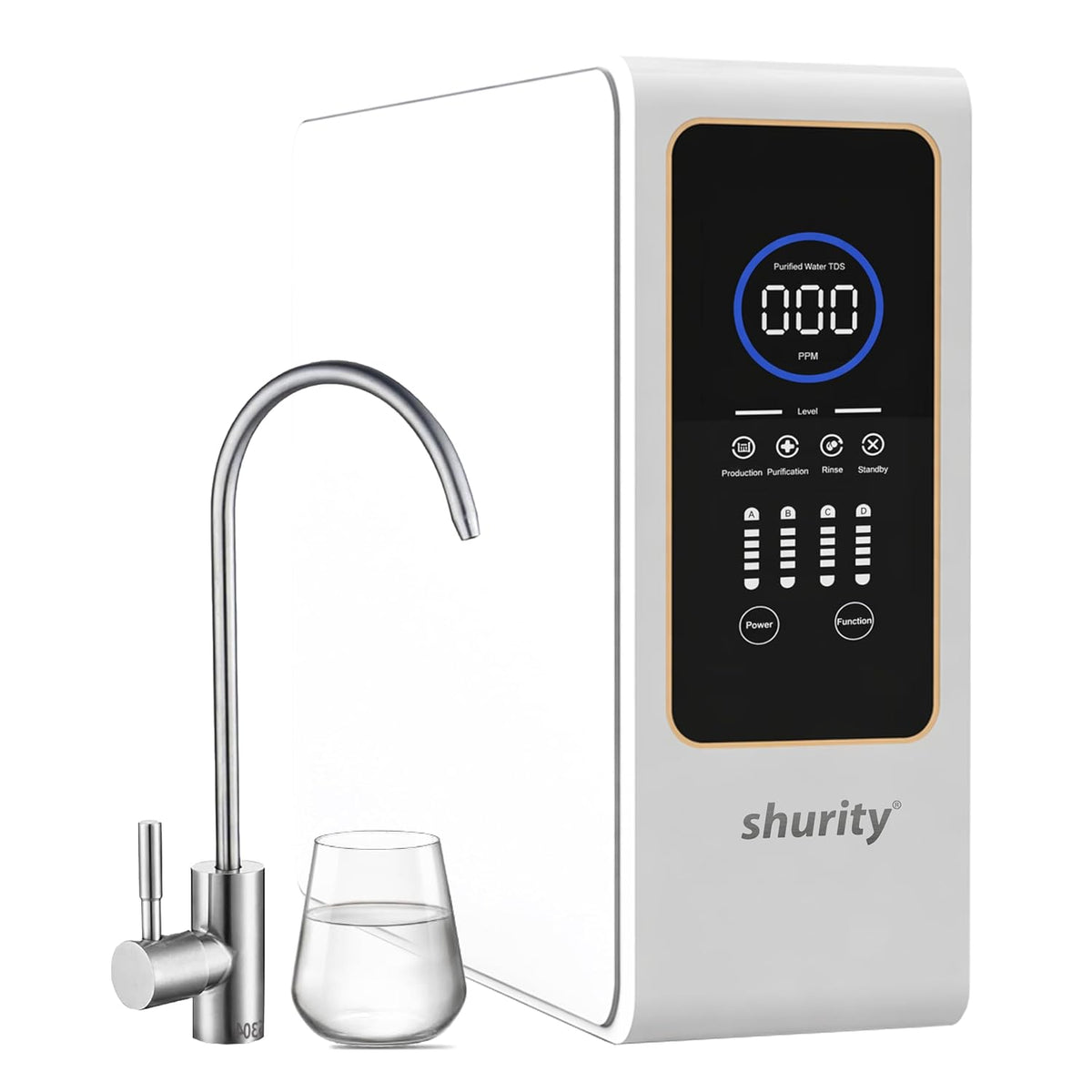 Shurity, Filtri sottotop, 2 L, 38°C, 4 bar, Nero