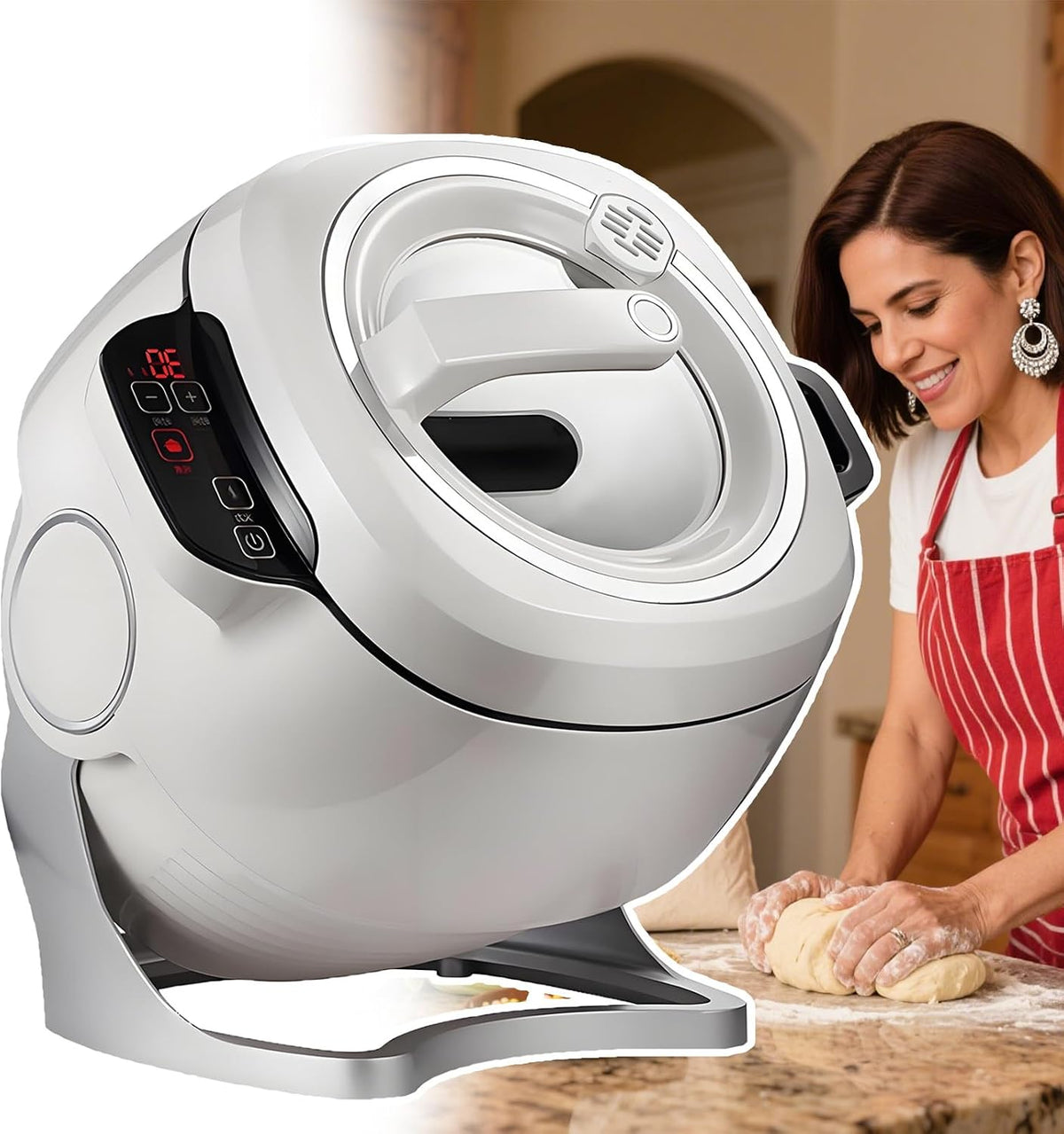 forplubossmmp, Robot da cucina compatto, 6 L, 1000 W, 31x37x36,5 cm, Nero