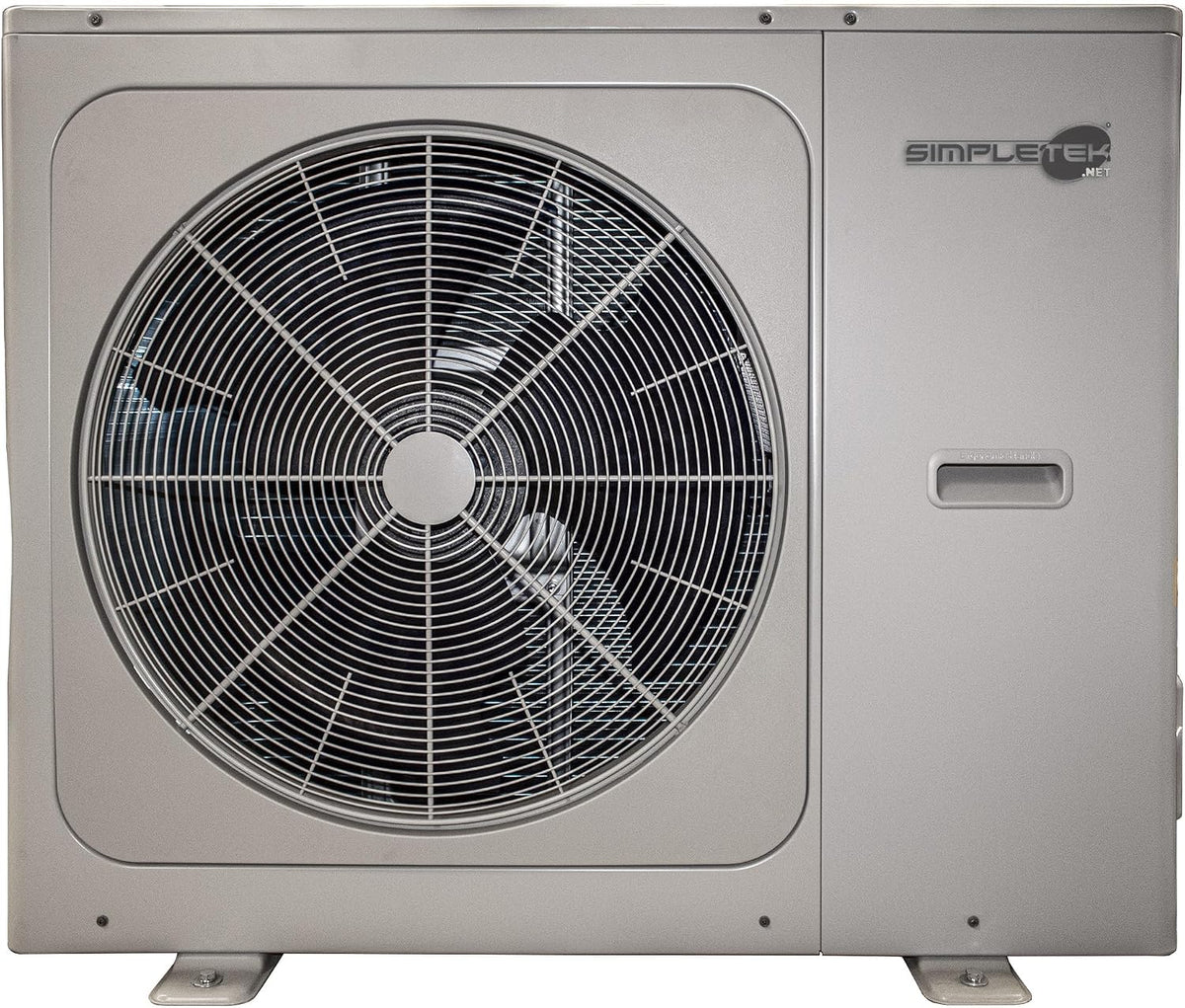 SIMPLETEK, Condizionatore, R32, 12,1 kW, 41500 BTU, 230 V, Nero, motore inverter, pompa di calore