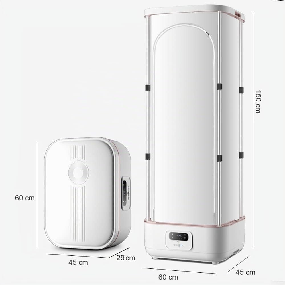 FUYAO, Vaporizzatori da viaggio, 900 W, 220 V, 7,1 kg, Nero, struttura pieghevole, telecomando, timer, funzionamento senza fili