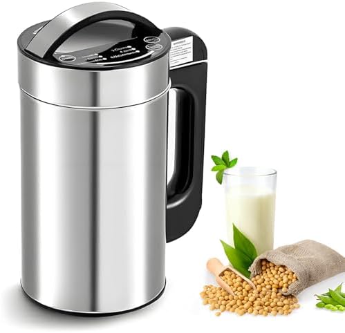 Frullini montalatte automatici, 1,2 l, 21 x 32 cm, 800 W, Nero, acciaio inox, autopulizia