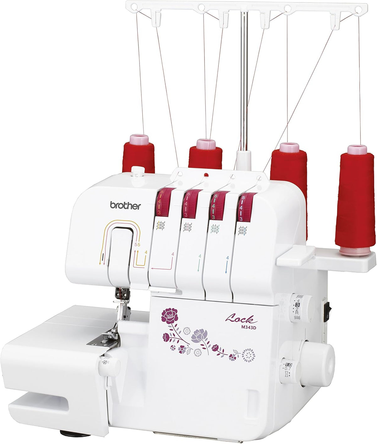 Macchine da cucire a controllo elettronico, M343D, Brother, 34 x 32 x 33 cm, Bianco