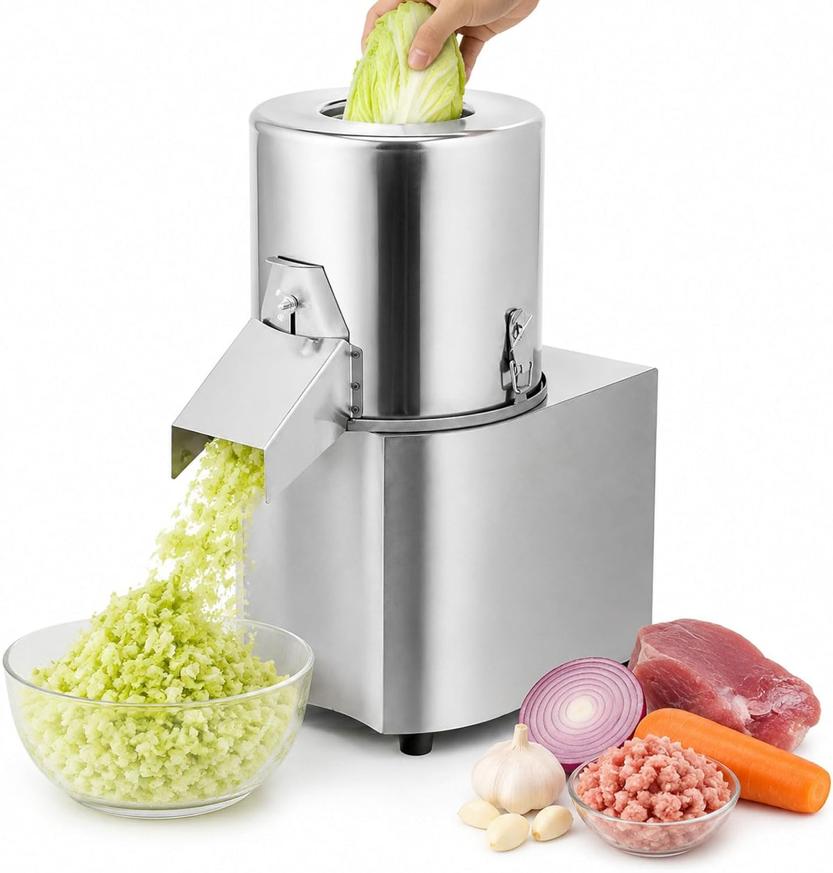 BDJSN, Tritacarne, 600 W, 120 Kg, 11 Cm, Argento, acciaio inox