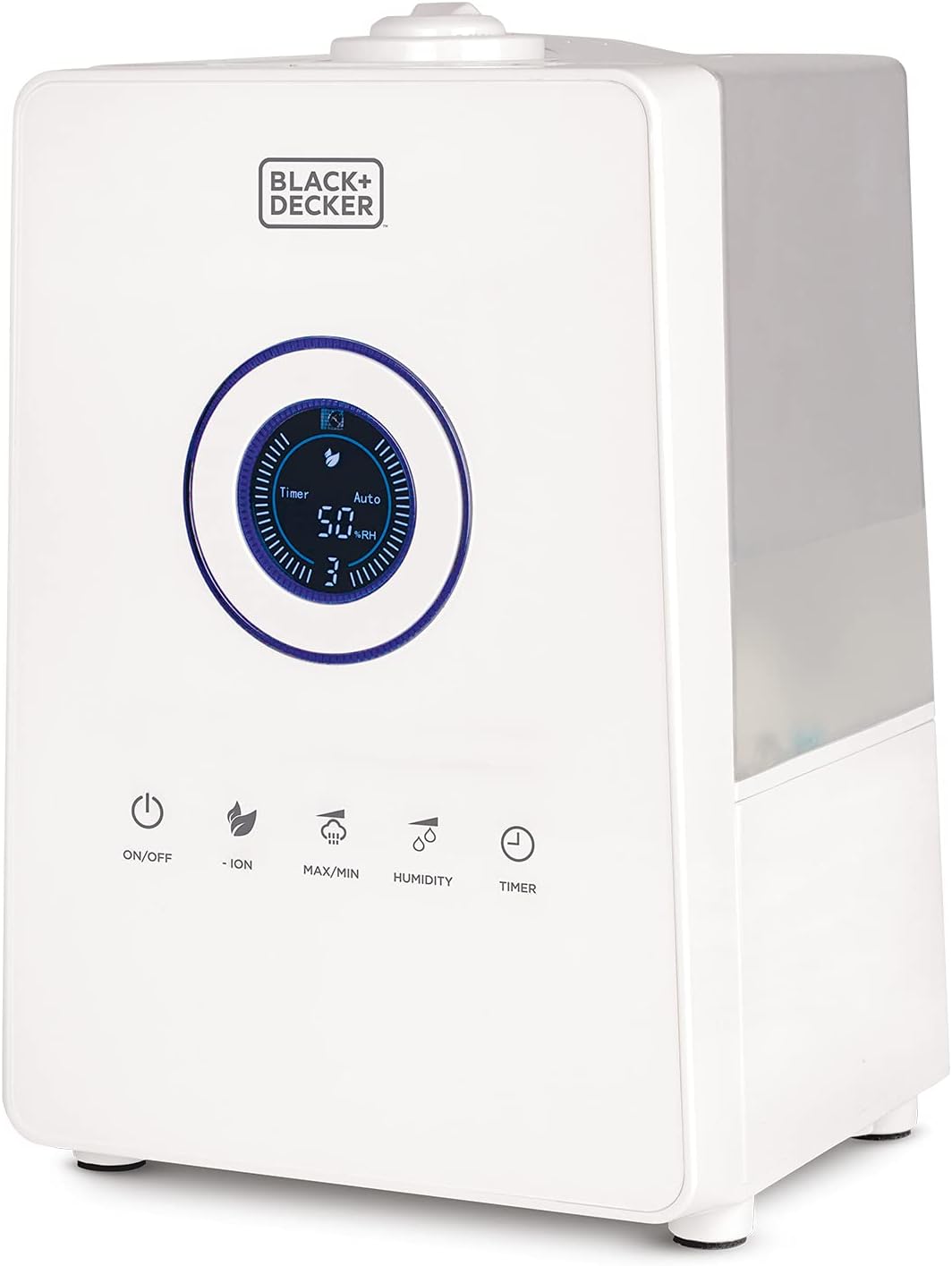 BLACK+DECKER, Umidificatori camera singola, 25 x 18,5 x 35,6 cm, 5,5 litri, 55,7 m, Nero, timer, spegnimento automatico